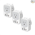 Type G Adapter for Travel 3 Pack, TESSAN US to UK Plug Adapter by TESSAN