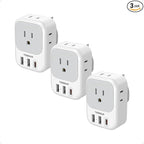 Type G Adapter for Travel 3 Pack, TESSAN US to UK Plug Adapter by TESSAN