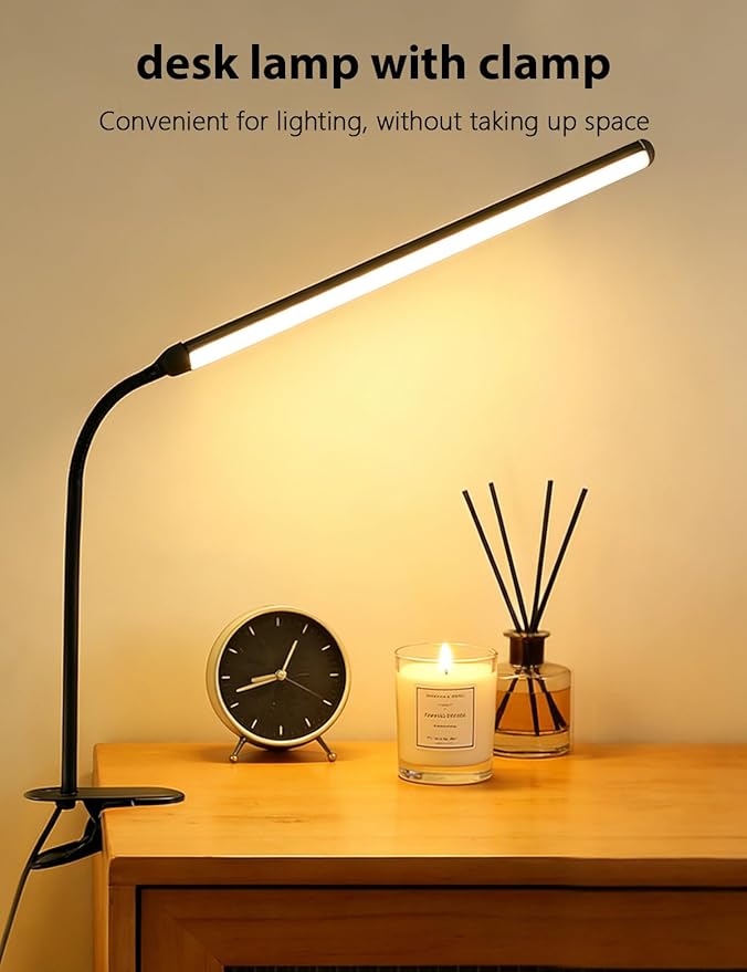 2 Pack LED Clip On Reading Light, Desk Lamp - Image 5