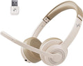 Wireless Headset with AI Noise Cancelling Microphone Bluetooth Headset by JIAMQISHI