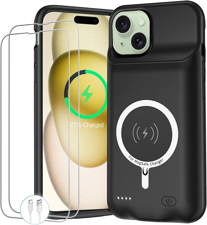 Battery Case for iPhone 15, Upgraded 10000mAh Portable Protective Charging Case by Unknown