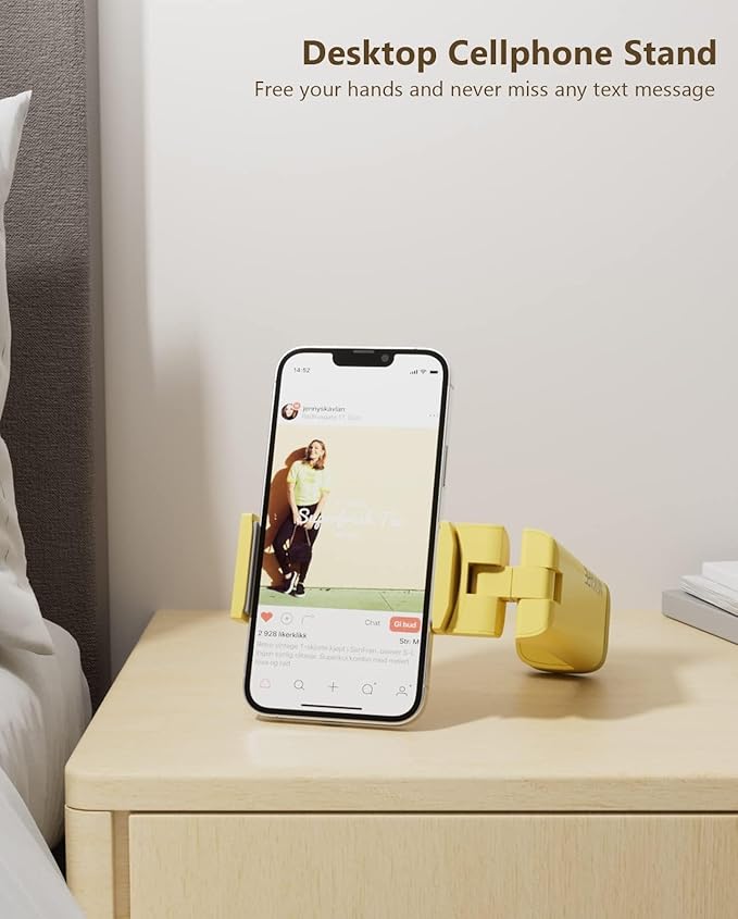 MiiKARE Yellow Phone Holder, Universal Portable Electronic Device Mount - Image 4