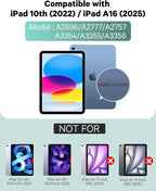 CHESONA Keyboard Case for iPad 11th/10th Generation, Detachable Wireless - Image 2