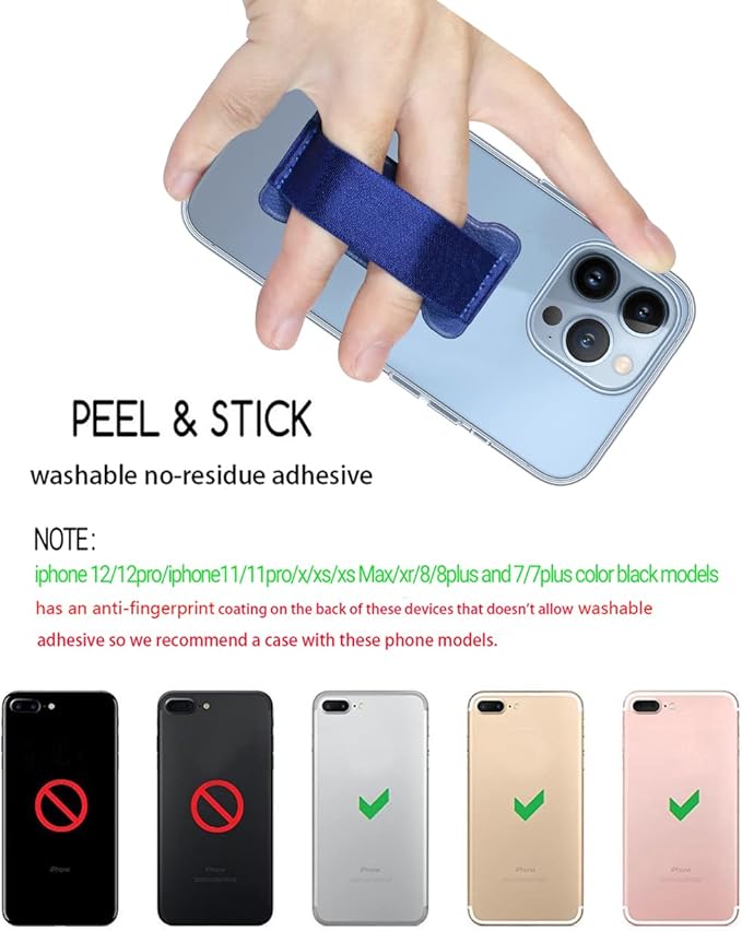 Phone Grip Holder for Hand, Universal Finger Strap Phone Holder, Finger Selfie - Image 3