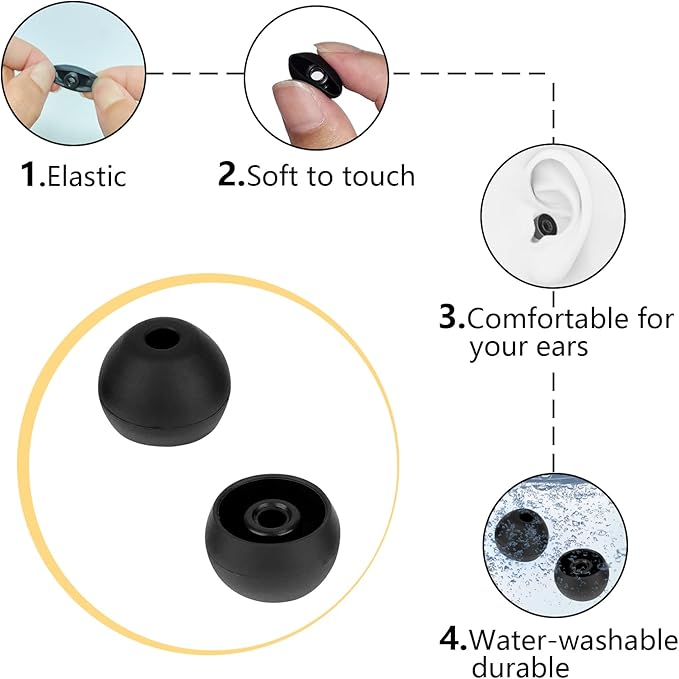 Silicone Replacement Earbud Tips Ear Tips Compatible - Image 5