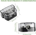 BOJACK 4 Way Power Distribution Connecting Block 1x0/2/4 Gauge Input 2x4/8 - Image 2