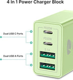 USB C Wall Charger 2-Pack, 40W 4-Port USB C Charger Block PD Power Delivery - Image 2
