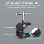 SMALLRIG Super Clamp w/ 1/4" and 3/8" Thread and 5.8 Inches Adjustable Friction - Image 4
