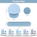 MOSISO Wrist Rest Support for Mouse Pad&Keyboard Set, Circle Curved Ergonomic - Image 7