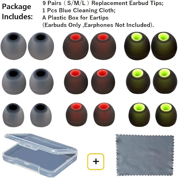 Earbud Tips Replacement Earbud Tips Ear Bud Replacement Pieces Silicone Soft - Image 2