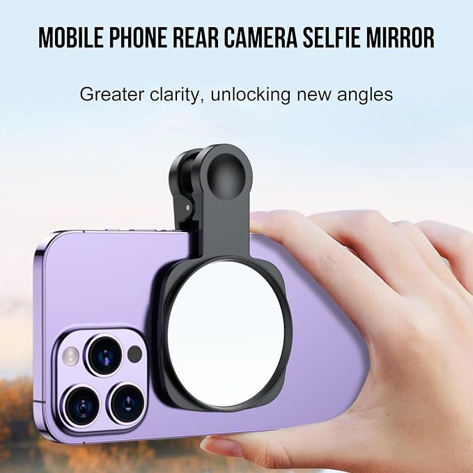WOWNOVA Clip Selfie Mirror for Phone Back Camera - Image 5