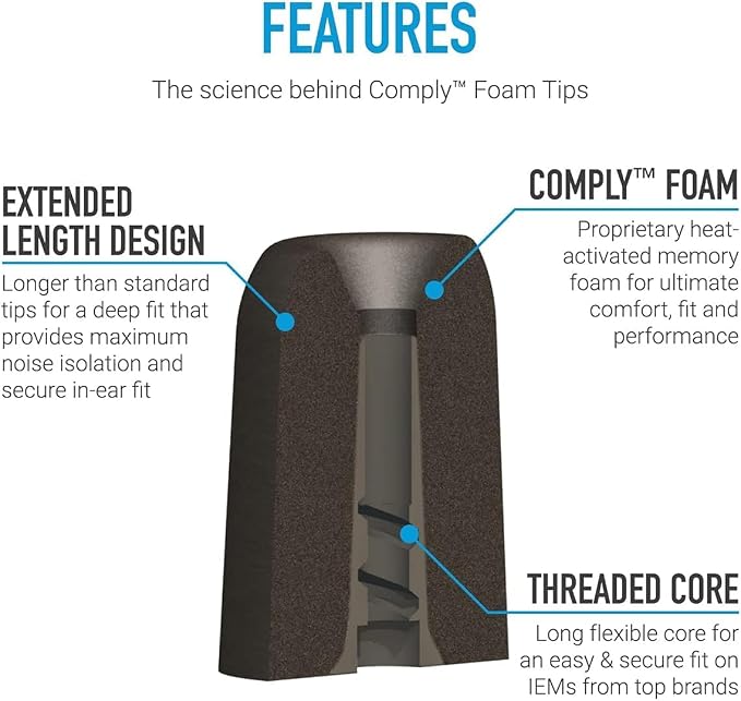 Comply P-Series | Memory Foam Replacement Ear Tips Designed - Image 4