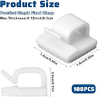Ethernet Cable Clips Adhesive Cable Ties, Cord Management Staples - Image 2
