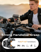 Bike Phone Holder, Super Stable Motorcycle Phone Mount, 360° Rotation & Quick - Image 3