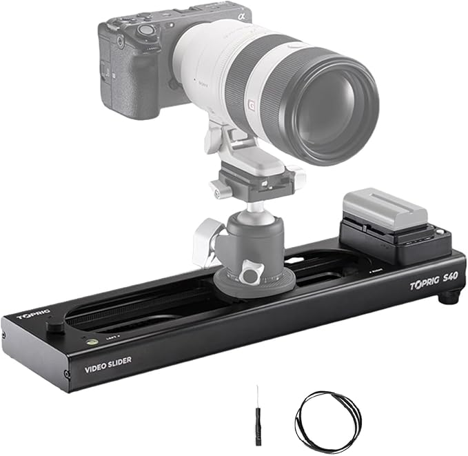 Accsoon Toprig S40 Motorized Camera Slider 40cm/16 App Wireless Control Carbon by Accsoon