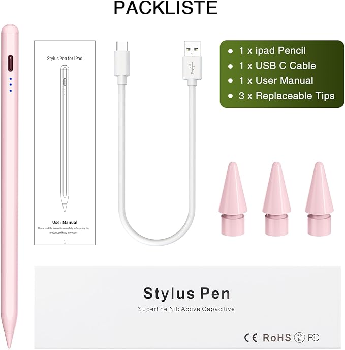 Pen for iPad 2018-2025, HATOKU 15 Mins Fast Charging Pencil 1st Gen - Image 6