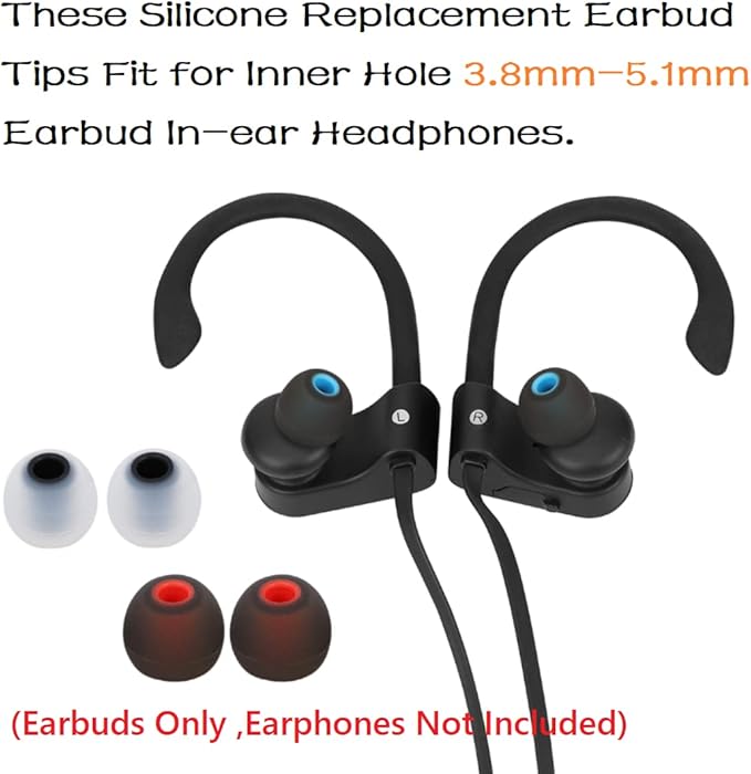 Earbud Silicone Ear Tips Earbuds Replacement Ear Tips Gels Bud - Image 4