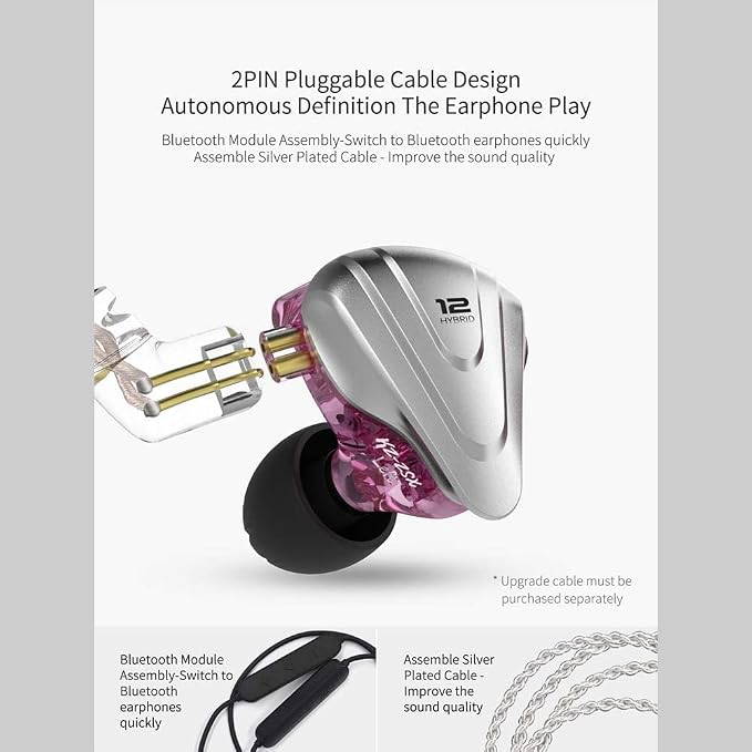 KZ ZSX in Ear Headphone Monitor, Hybrid HiFi Earphone - Image 3