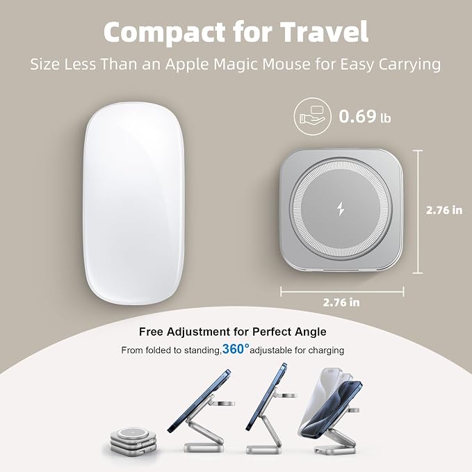 5-in-1 Wireless Charger for MagSafe, AC ISLAND Portable Travel Charging Station - Image 5