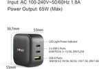 MINIX 66W Turbo 3-Port GaN Wall Charger 2 x USB-C Fast Charging Adapter - Image 5