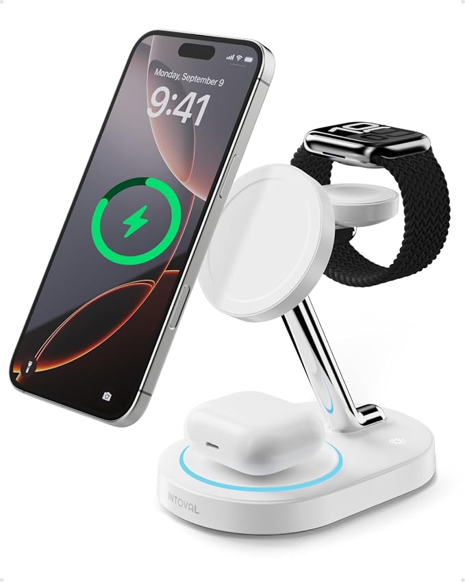 Intoval Fast Charging Station for Magsafe Apple Devices, Wireless Charger for by Intoval