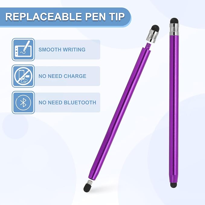 PATIKIL 5 Pcs Stylus Pens for Touch Screens, 2 in 1 High Sensitivity Universal - Image 4