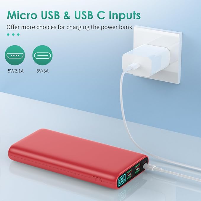 Portable Charger 38800mAh, LCD Display Power Bank, 5 USB Outputs Battery Pack - Image 6