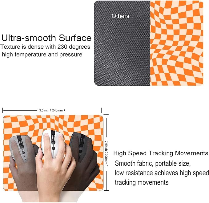 Mouse Pad, Washable Square Cloth Mousepad - Image 3