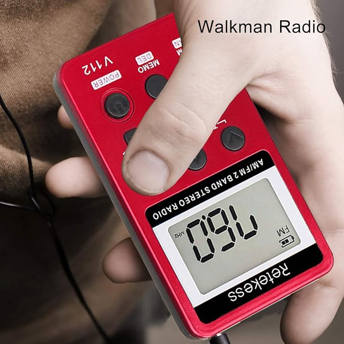 Retekess V112 AM FM Portable Pocket Radio, FM Receiver, Digital Tuning Stereo - Image 5