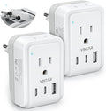 2 Pack Switzerland Travel Plug Adapter, VINTAR Foldable Type J Adapter by VINTAR