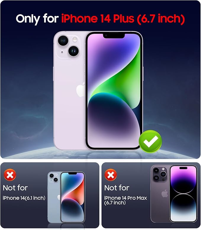 Magnetic for iPhone 14 Plus Case Slim Soft Silicone Bumper Shockproof Metallic - Image 7