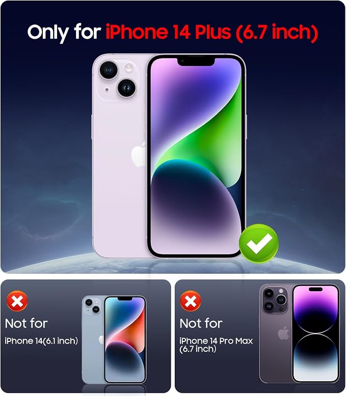 Magnetic for iPhone 14 Plus Case Slim Soft Silicone Bumper Shockproof Metallic - Image 7