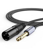 DUKABEL 1/4" TRS to XLR Male Cable, Balanced Interconnect Cords 2.4M Long Patch by DuKabel