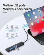 LENTION USB C Hub with 100W Charging, 4K@60Hz HDMI, Dual Card Reader, USB 3.0 & - Image 4