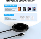 3-Pack 15W Magnetic Wireless Charger: Qi2 Fast Charging Pad - Image 3