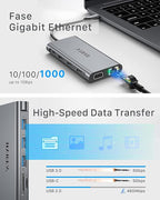 USB C Docking Station, 12 in 1 Displaylink USB 3.0 to USB-C Dock Dual Monitor - Image 8