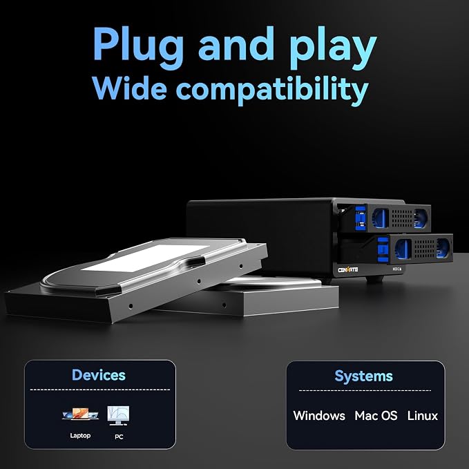 Aluminum Dual Bay Hard Drive Enclosure - Image 8