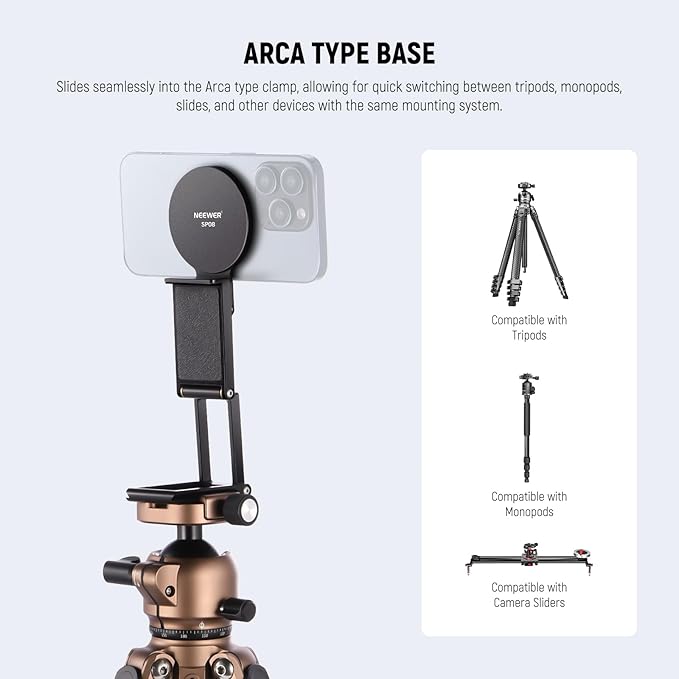 NEEWER Continuity Camera Mount for Desktop Monitor, Magnetic Tri Fold Desk - Image 6