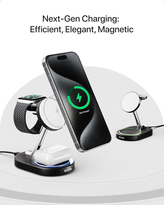 Intoval Fast Charging Station for Magsafe Apple Devices, Wireless Charger for - Image 7