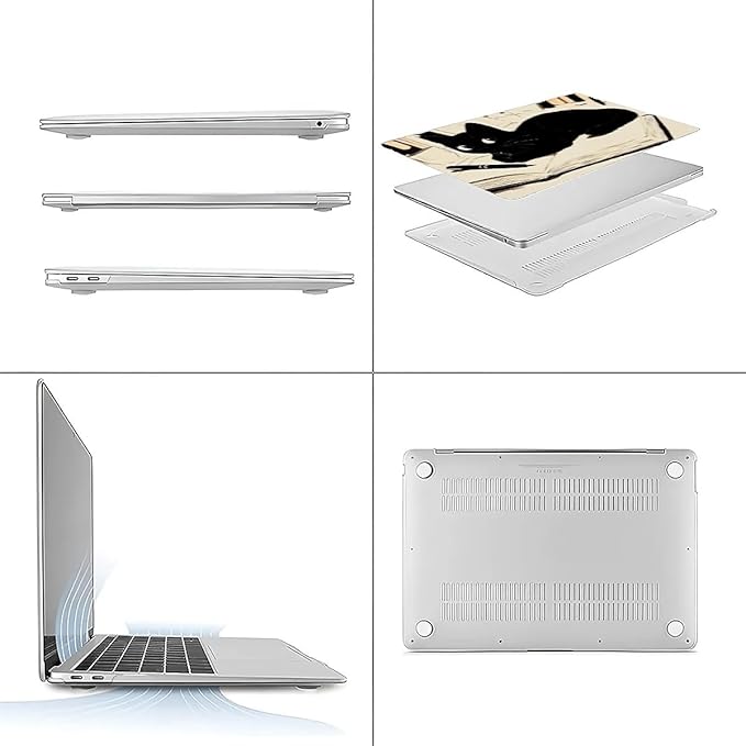 Compatible with MacBook Air 13.3 13.6 Inch Case 2022 2021 2020 2019 Plastic - Image 3