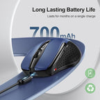 TECKNET Wireless Mouse Rechargeable 4800 DPI Silent USB A & Bluetooth Mouse 6 - Image 3