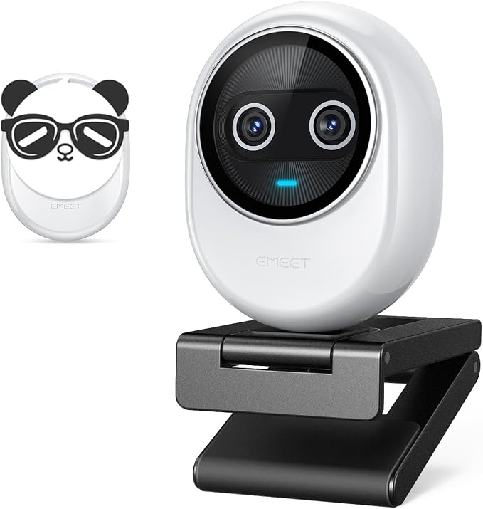 EMEET Piko+ Webcam 4K, World’s 1st Dual-Camera AI-Powered 4K Camera, 1/2.55'' by EMEET