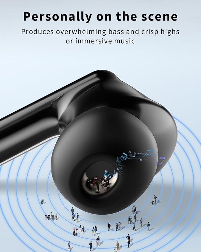 Wireless Earbuds, Deep Bass Stereo Ear Buds Clear Calls - Image 5