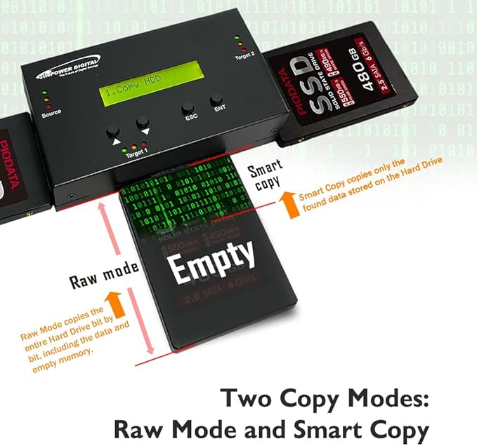 Vinpower 1 to 2 SATA 2.5" & 3.5" Hard Disk Drive/Solid State Drive Clone - Image 4