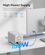 ORICO Daisy Chain 4 Bay Hard Drive Enclosure USB 3.2 Gen 2 Aluminum Das - Image 6