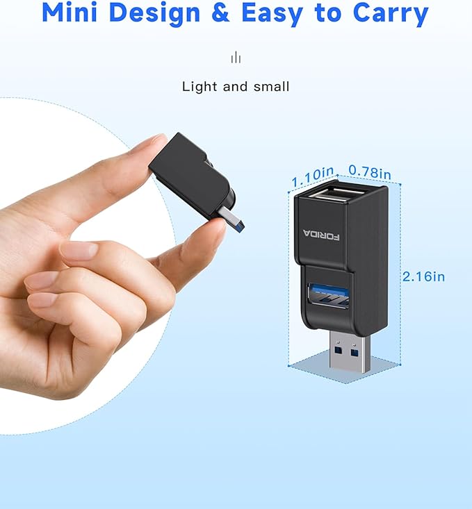 FORIDA 3 Ports USB Adapter, USB Hub - Image 11