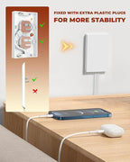 Saker Outlet Concealer Power Strip, 8ft Ultra-Thin Extension Cord - Image 4