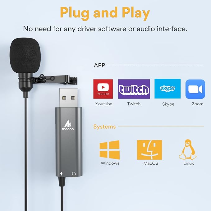 MAONO USB Lavalier Microphone - Image 5