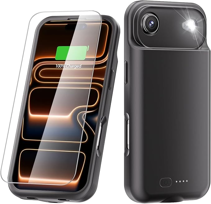 GIN FOXI Battery Case for iPhone 17 AIR, Charging Case Charger 8500mAh by GINFOXI