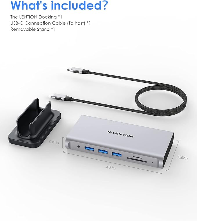 LENTION 10-in-1 USB C Docking Station - Image 9